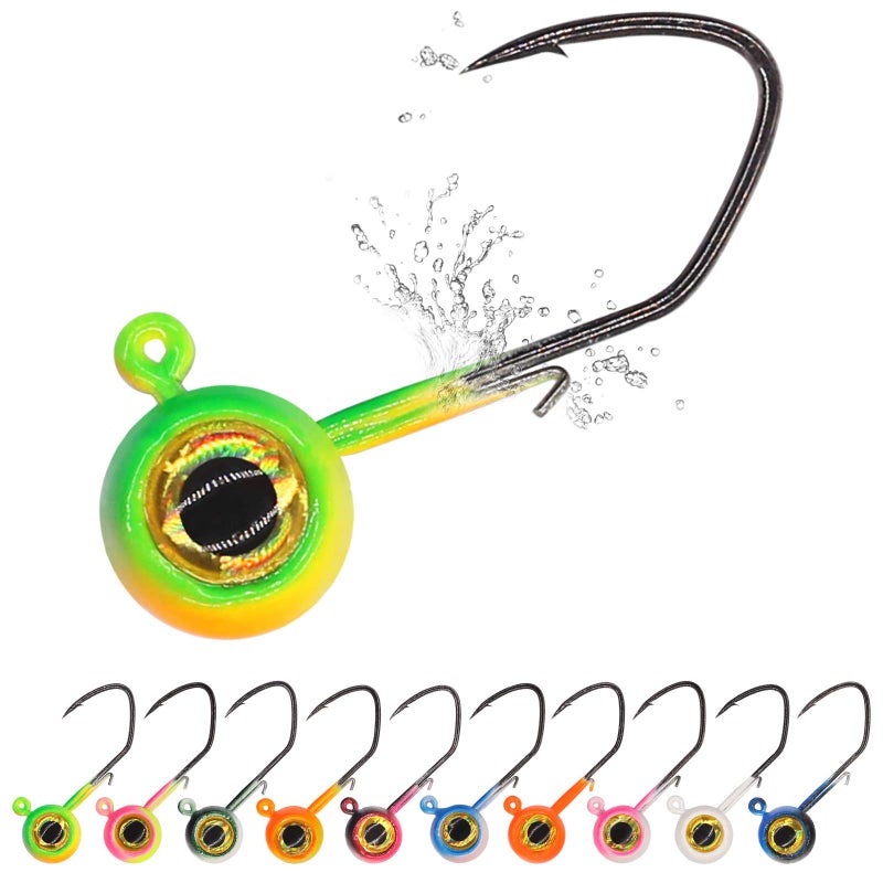 XFISHMAN Crappie Jig Heads Kit With Underspin Spinner Blade, Lures and Jigs for Fishing - 30 & 50 Pack, 1/8, 1/16, 1/32 oz - Image 1